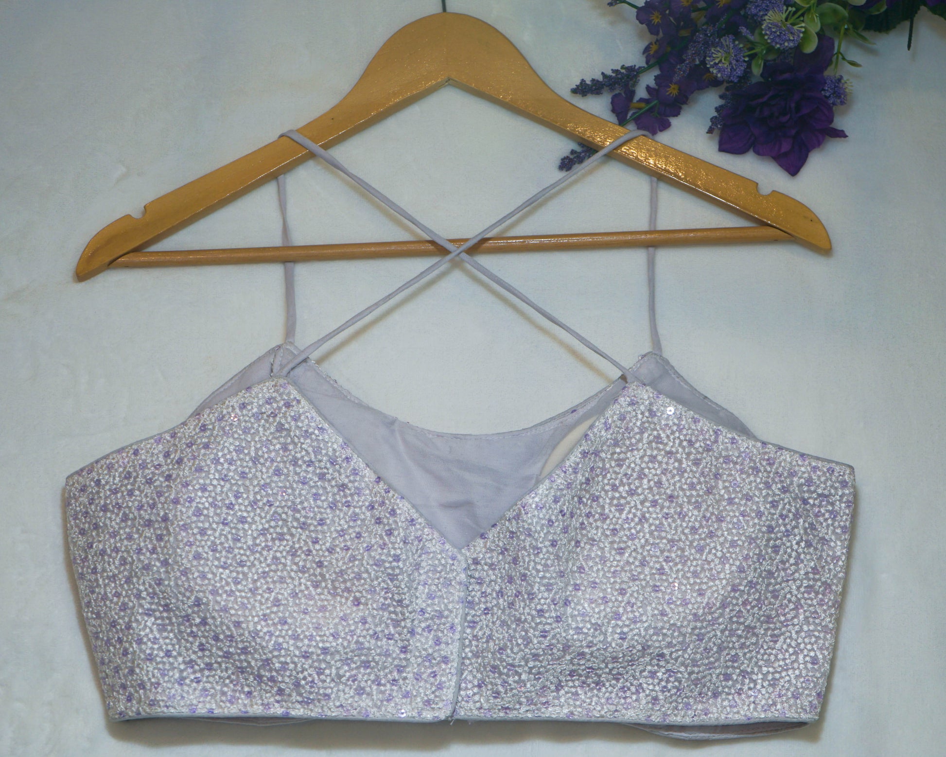 White Criss-Cross Strap Blouse