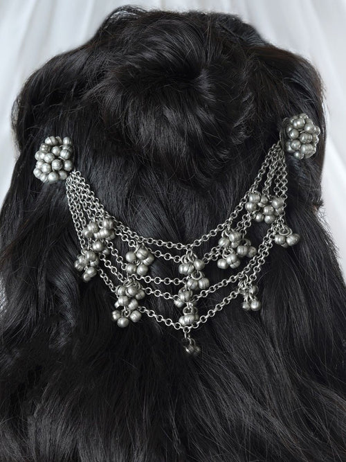 Alam Ghungroo Hair Accessory Bun Styling