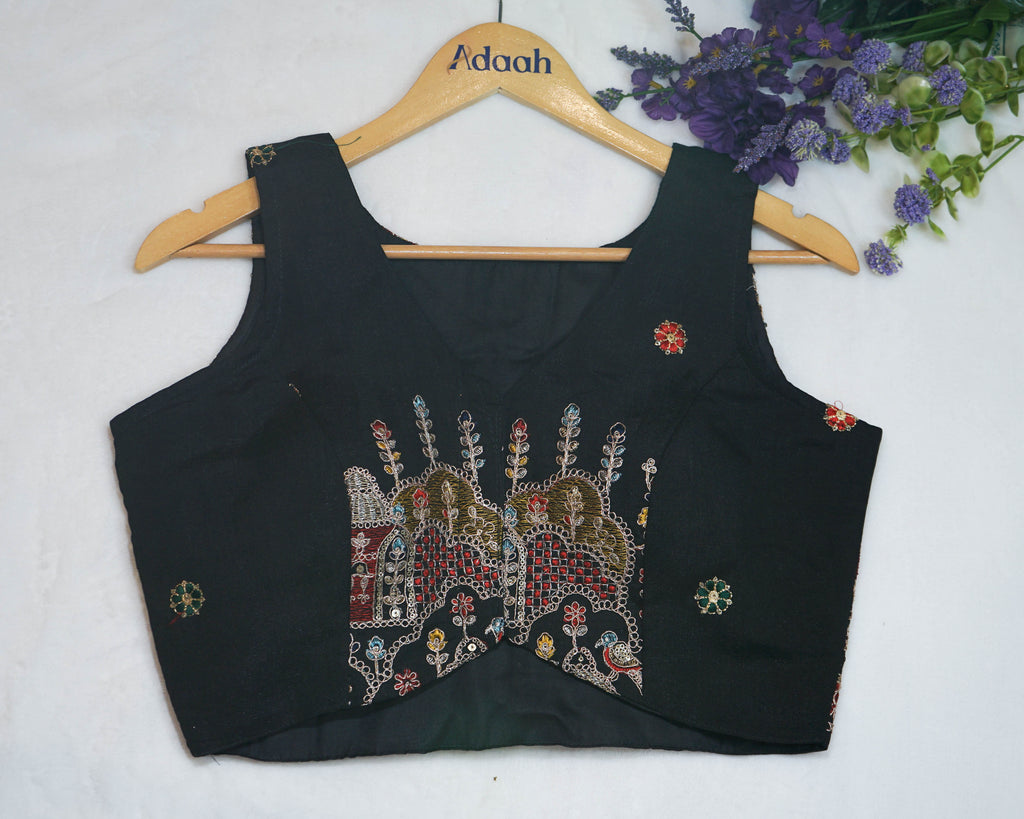 Heritage Motif Silk Blouse