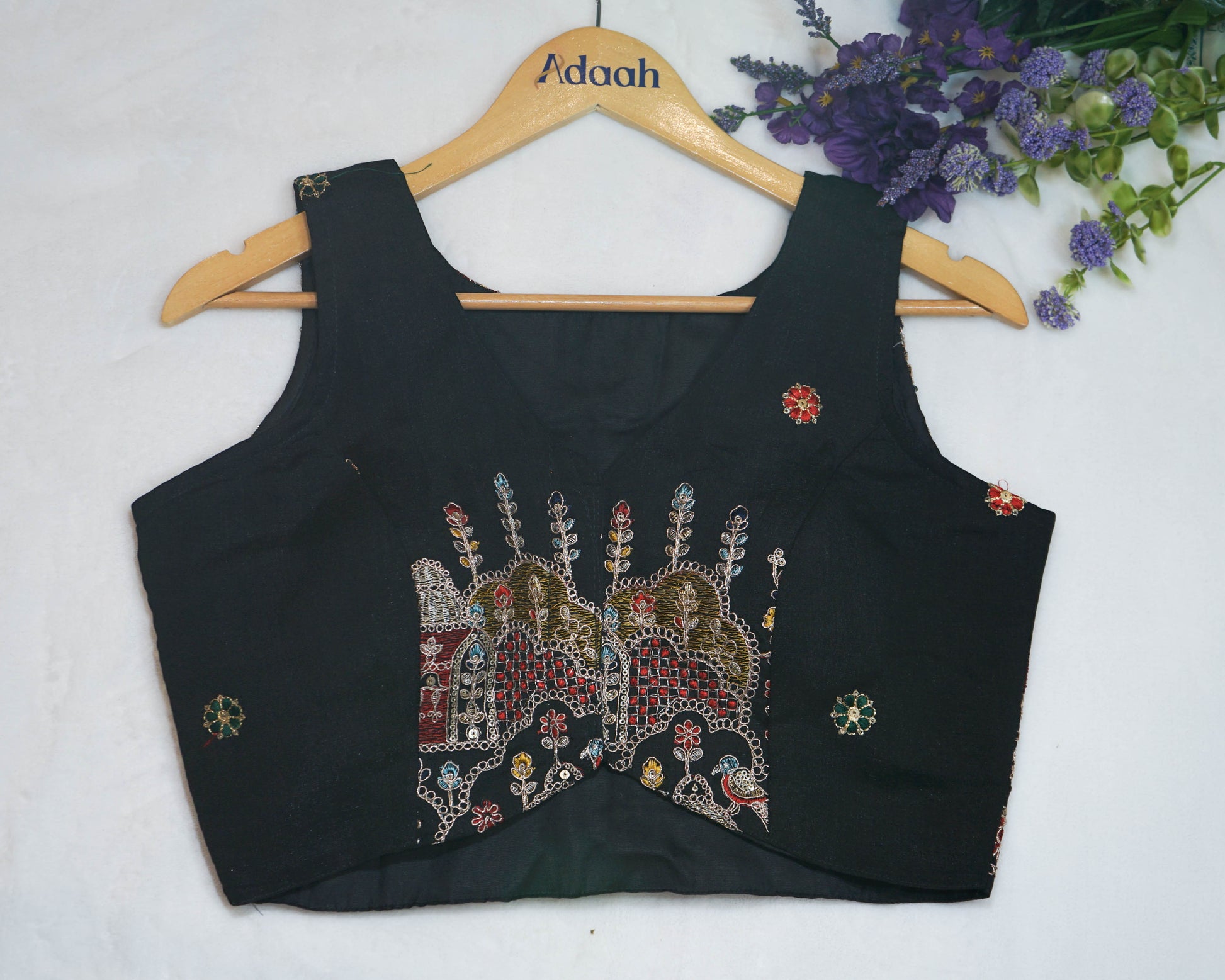 Heritage Motif Silk Blouse