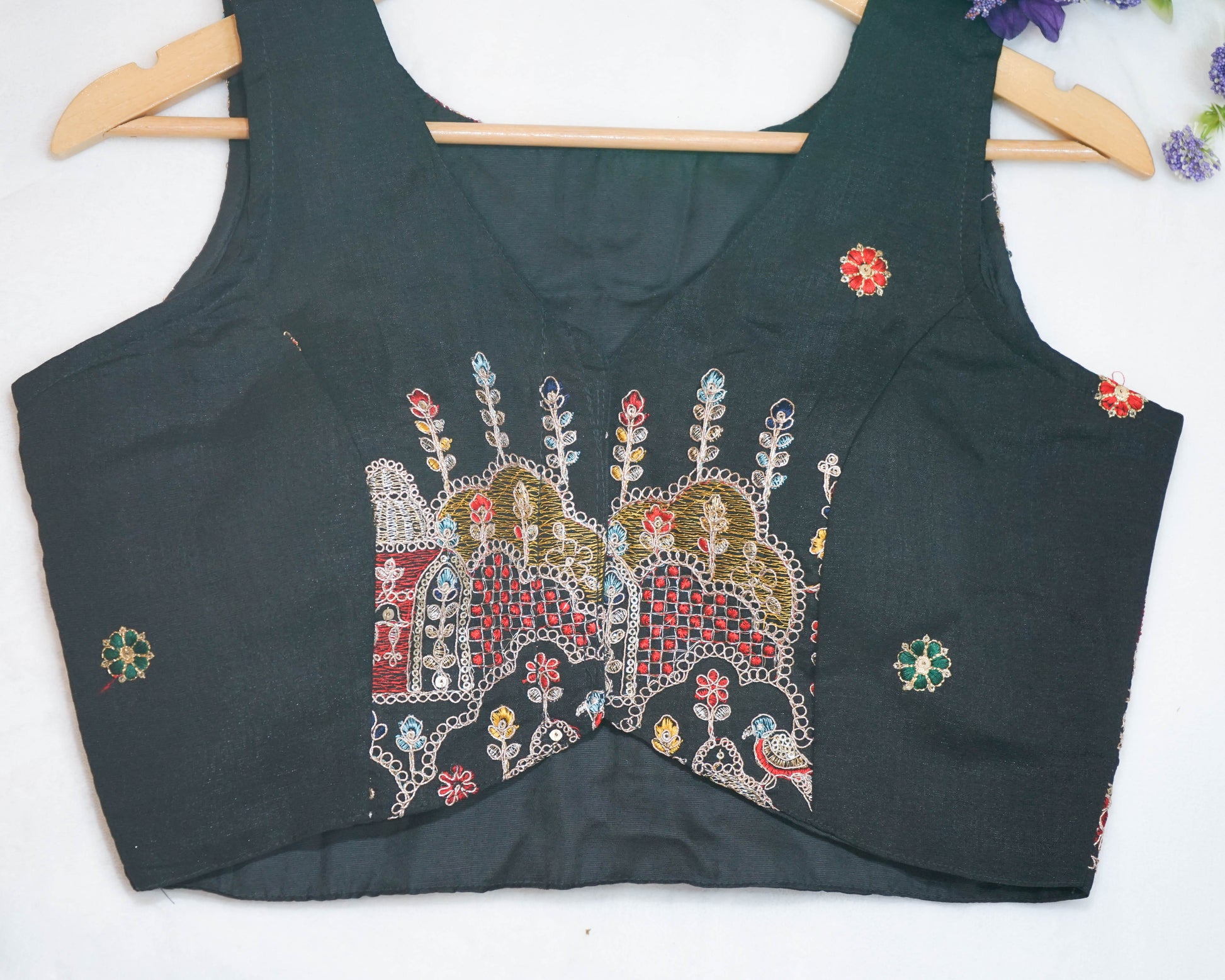 Heritage Motif Silk Blouse