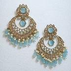 Indian Polki Tikka and Earrings Set