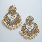Indian Polki Tikka and Earrings Set