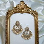 Indian Polki Tikka and Earrings Set