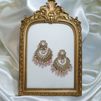 Indian Polki Tikka and Earrings Set