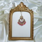 Indian Polki Tikka and Earrings Set