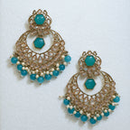 Indian Polki Tikka and Earrings Set