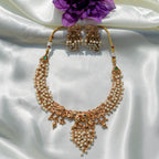 Elephant Motif Pearl Necklace Set