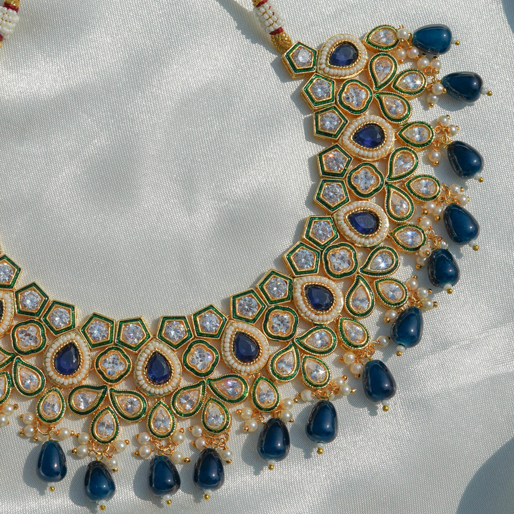 Sapphire Twilight Kundan Set