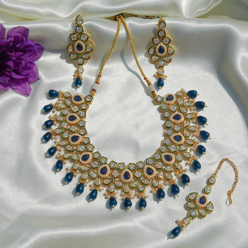 Sapphire Twilight Kundan Set