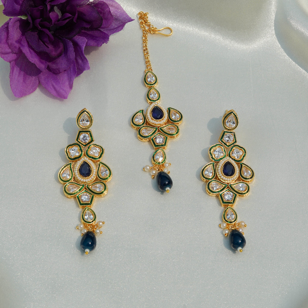 Sapphire Twilight Kundan Set