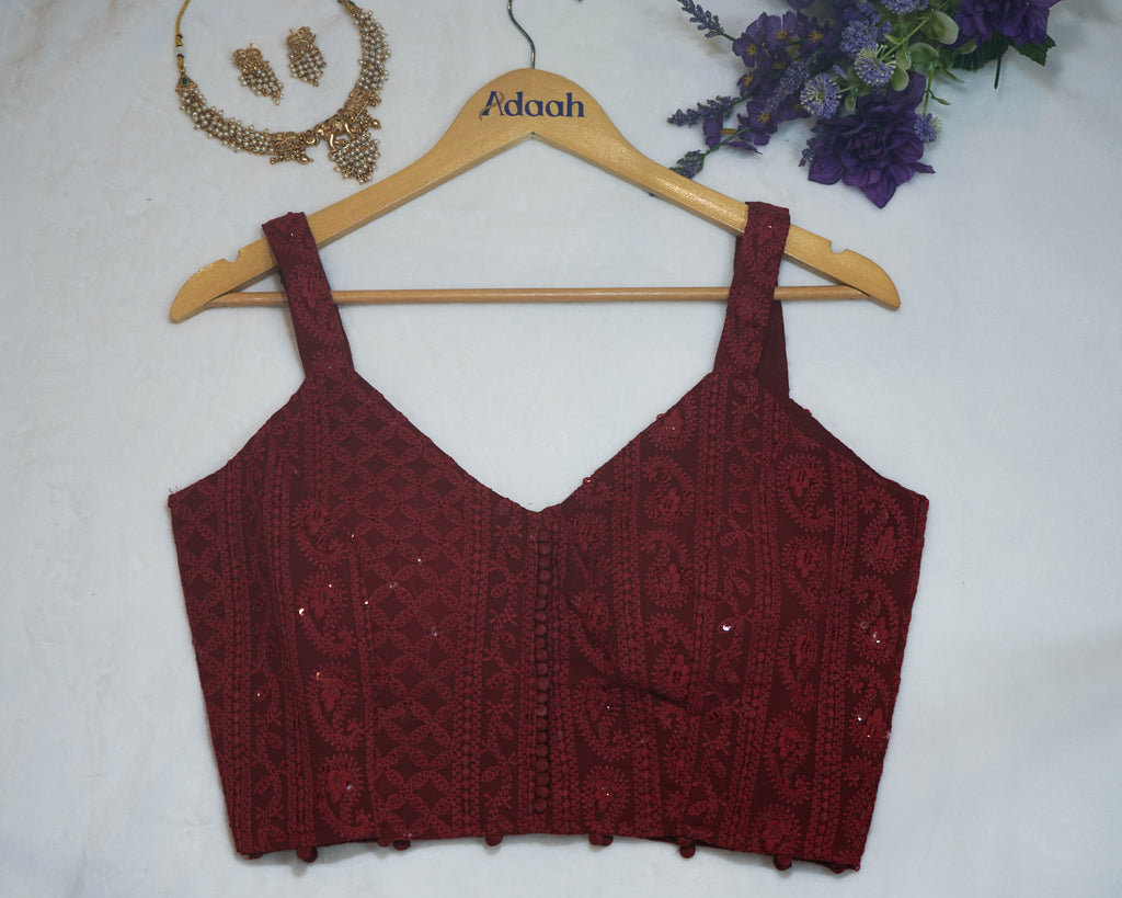Lucknowi Embroidered Blouse