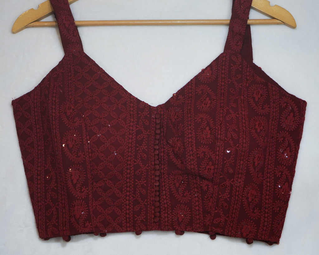 Lucknowi Embroidered Blouse