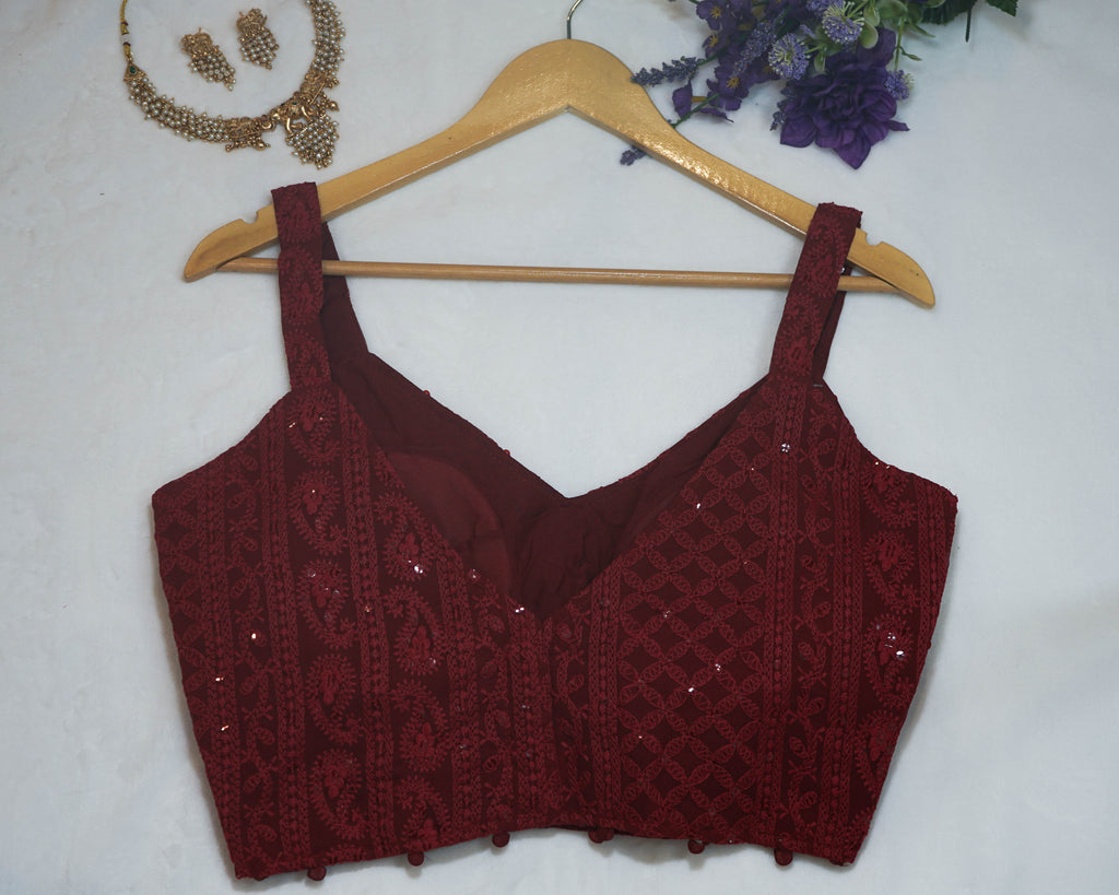 Lucknowi Embroidered Blouse