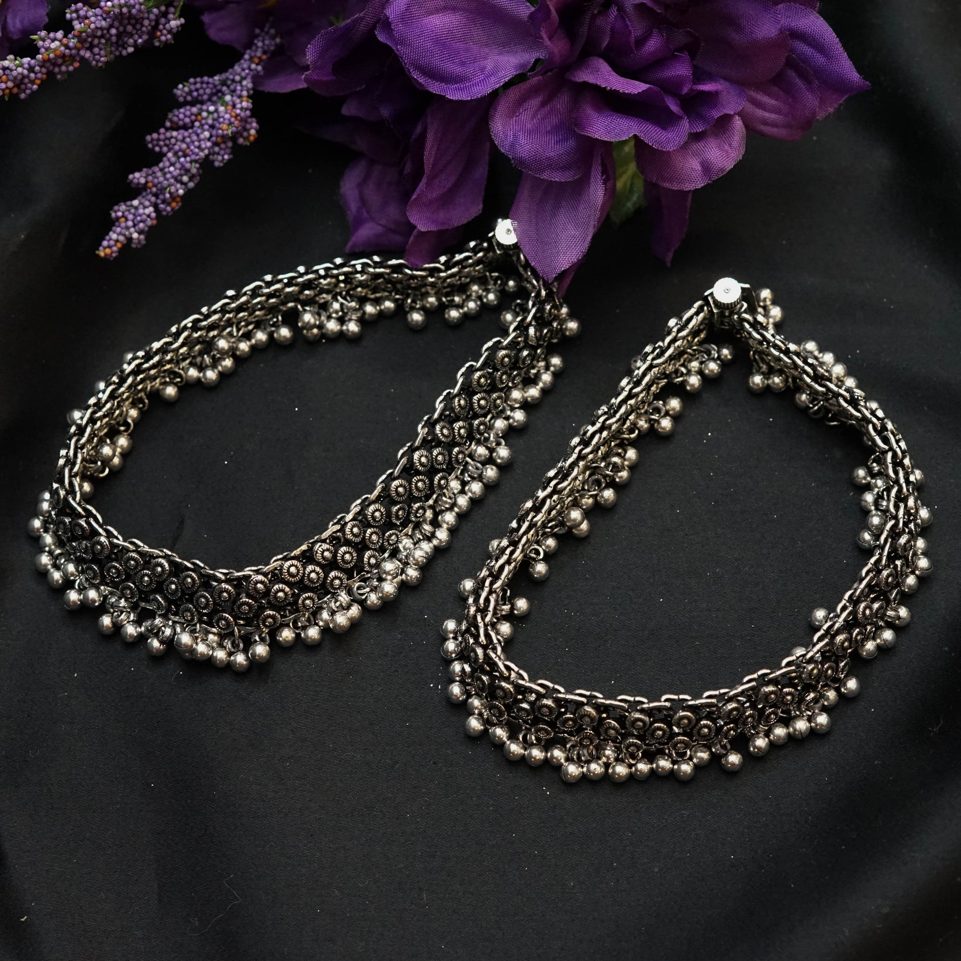 Silver Ghungaroo Prayaé Anklets