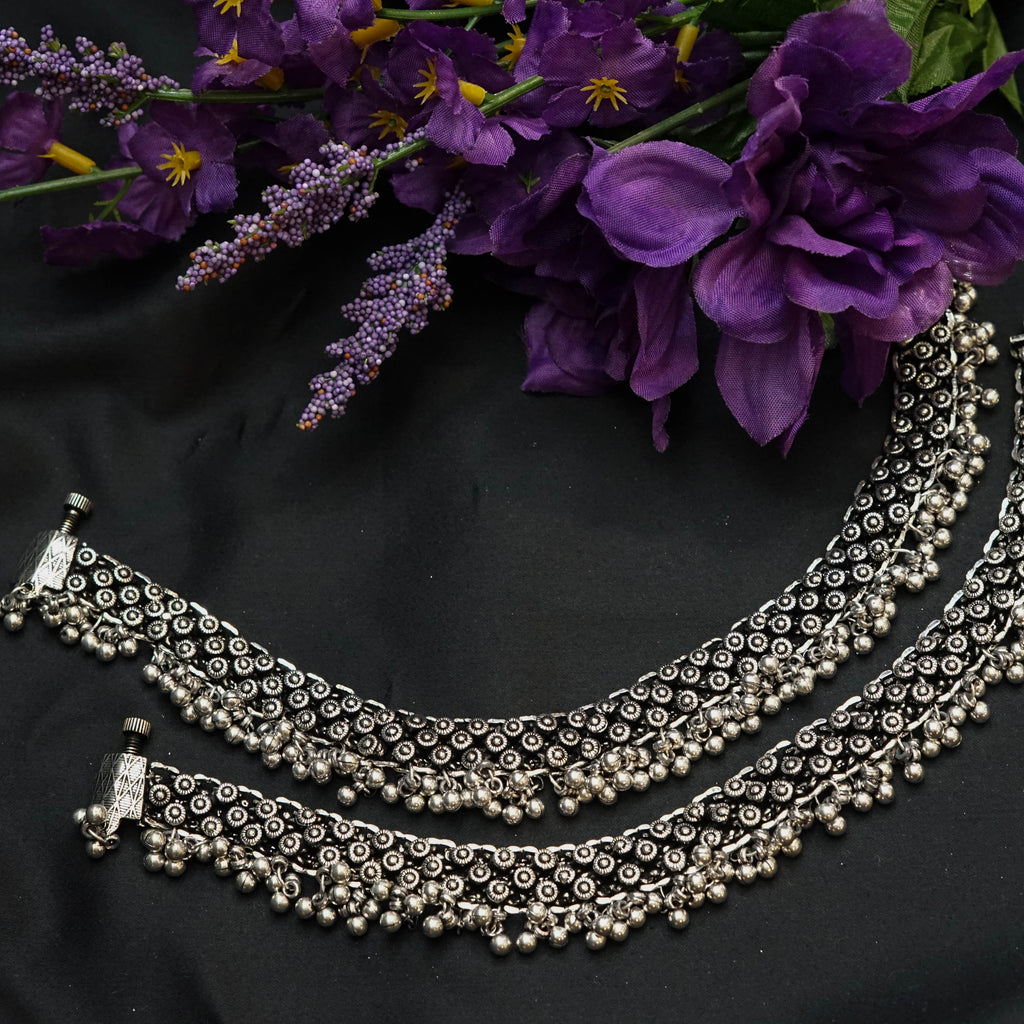 Silver Ghungaroo Prayaé Anklets