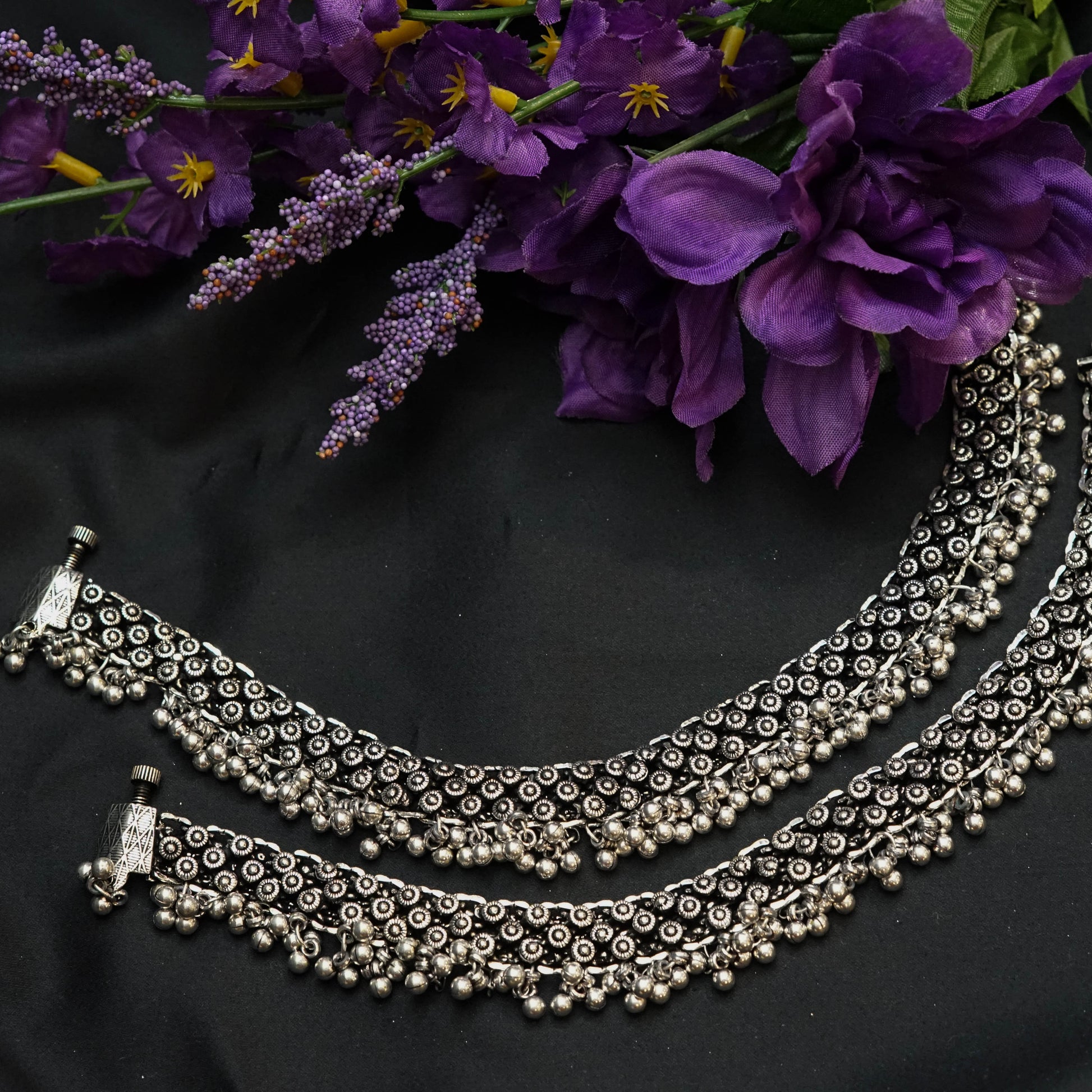 Silver Ghungaroo Prayaé Anklets