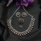 Silver Combo Necklace 4 Piece Set