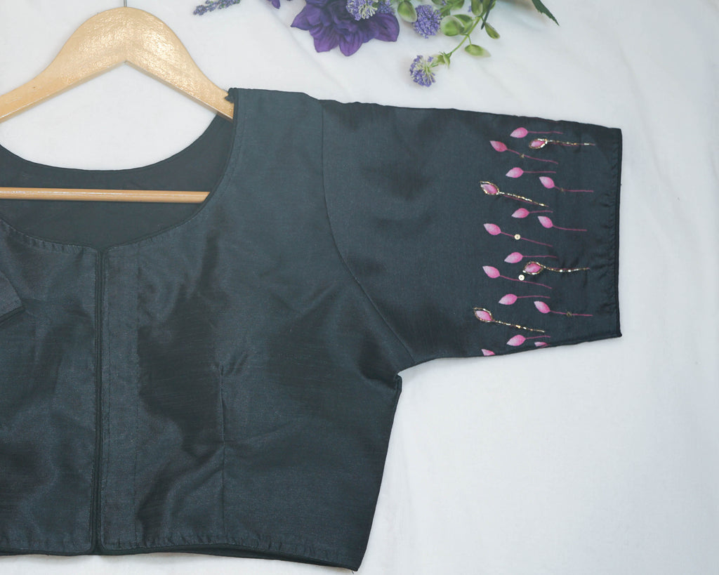 Divine Krishna Handwork Print Blouse