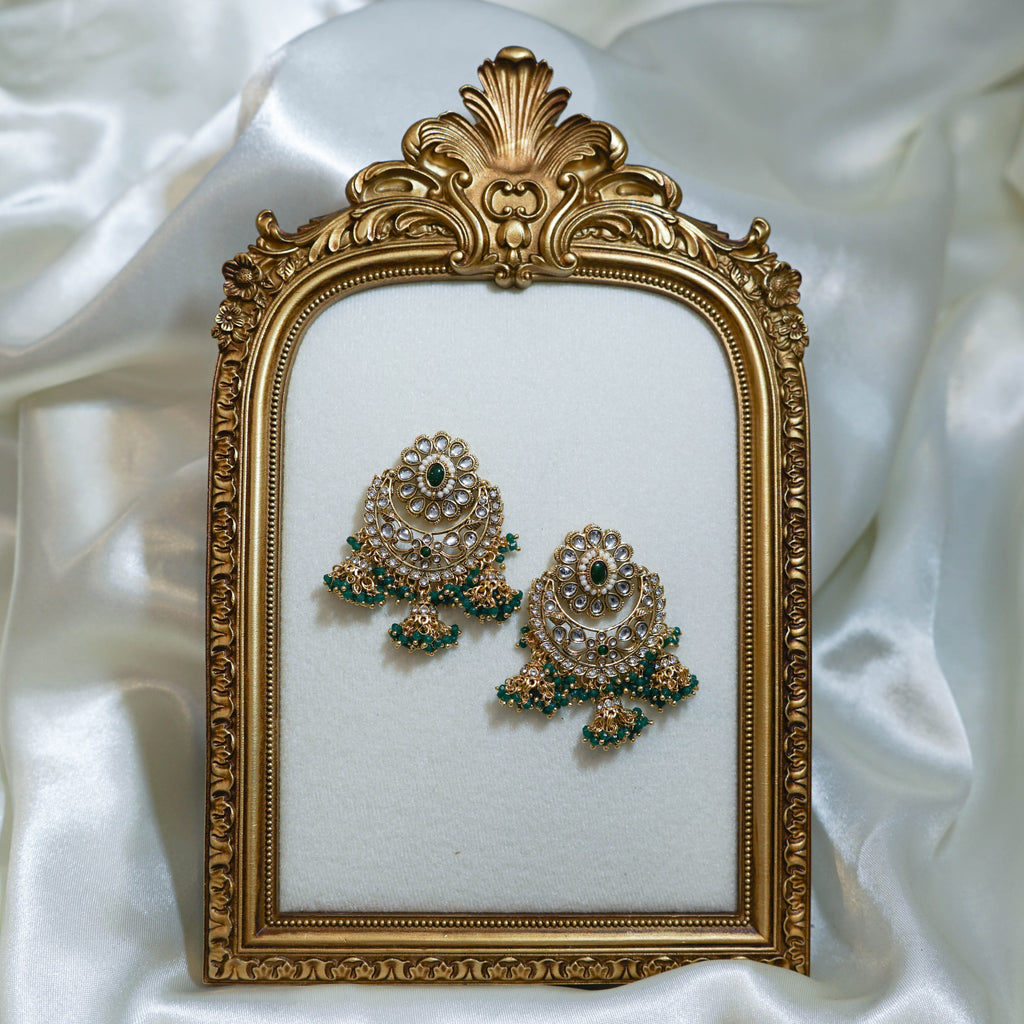 Flower Jhumka Tikka & Earrings Set