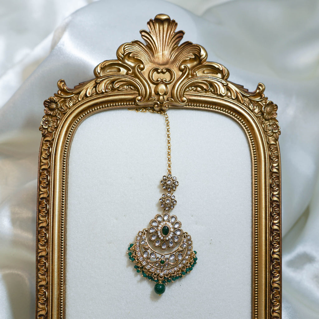 Flower Jhumka Tikka & Earrings Set