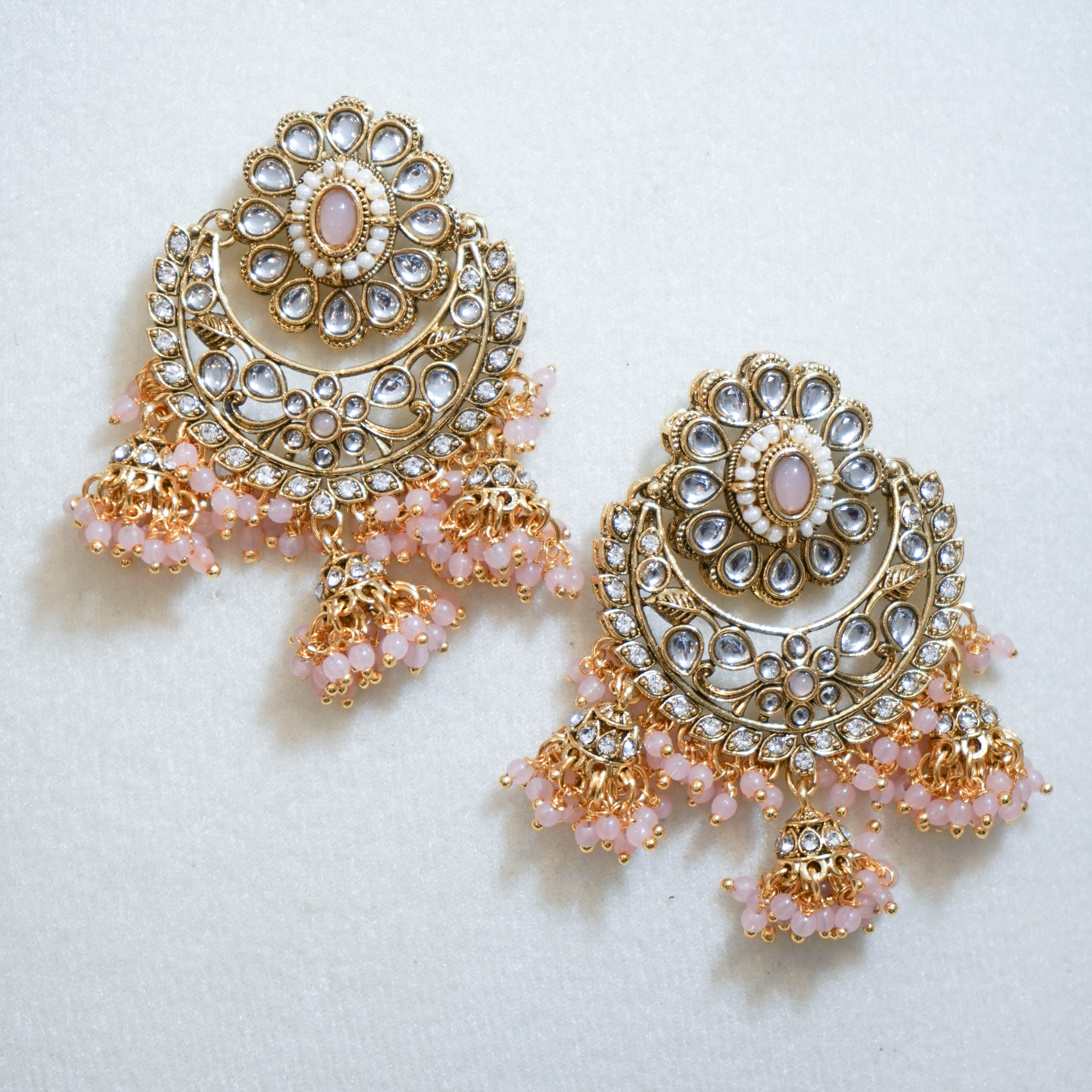 Flower Jhumka Tikka & Earrings Set