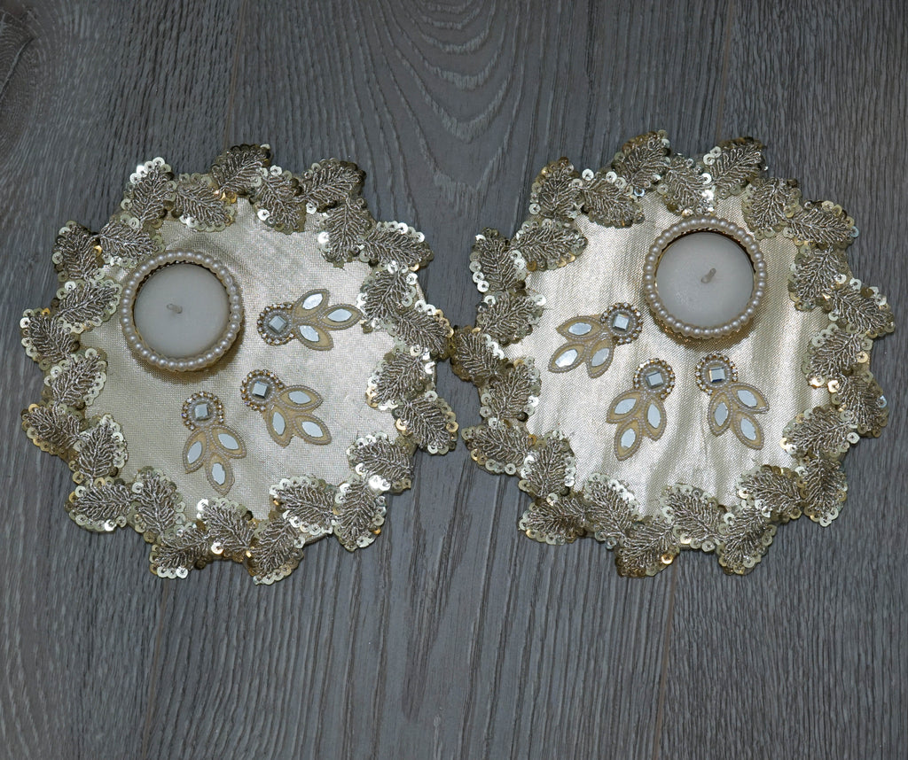 Golden Mid Size Rangoli Set