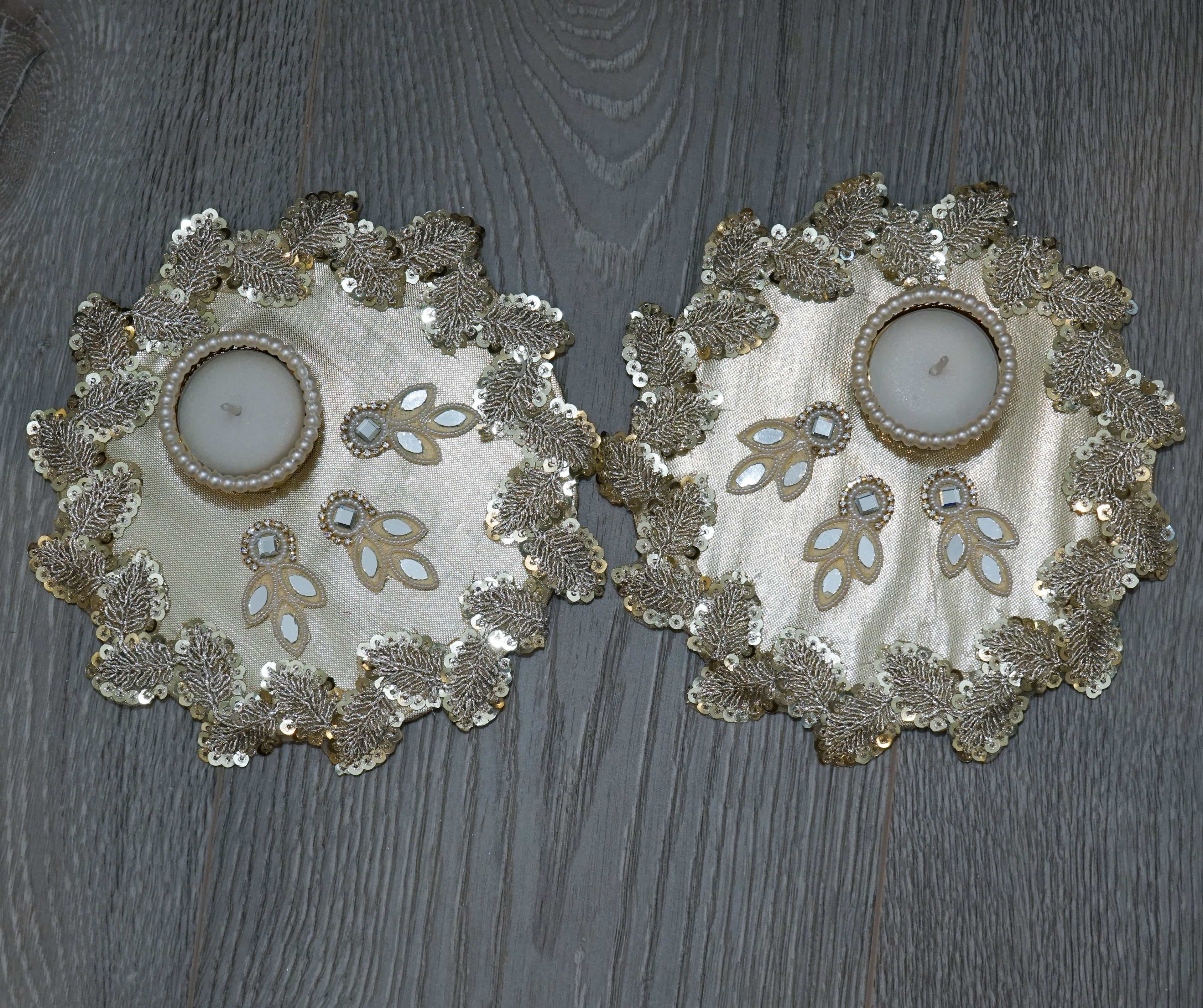 Golden Mid Size Rangoli Set