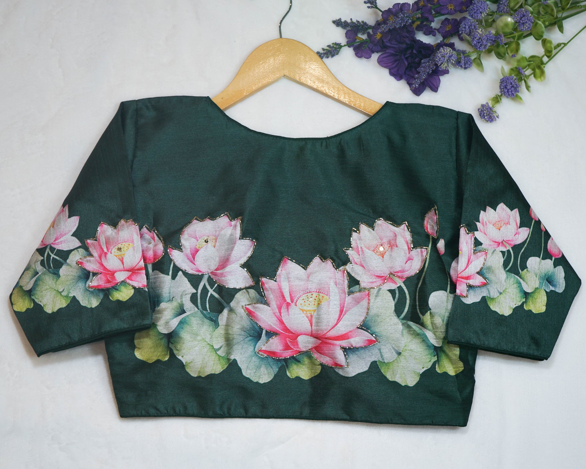 Pichwai Stunning Print With Handwork Blouse