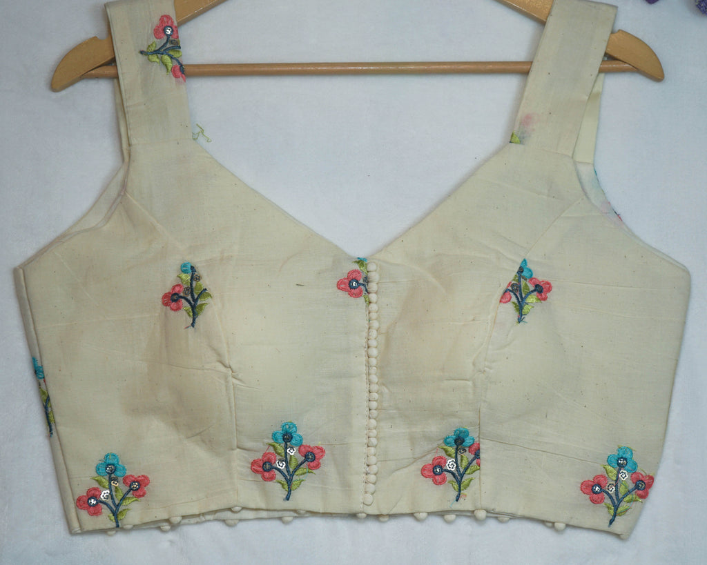 Khadi Sleeveless Blouse