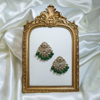 Kundan Beads Tikka & Earrings Set