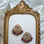 Kundan Beads Tikka & Earrings Set