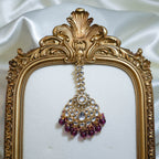 Kundan Beads Tikka & Earrings Set