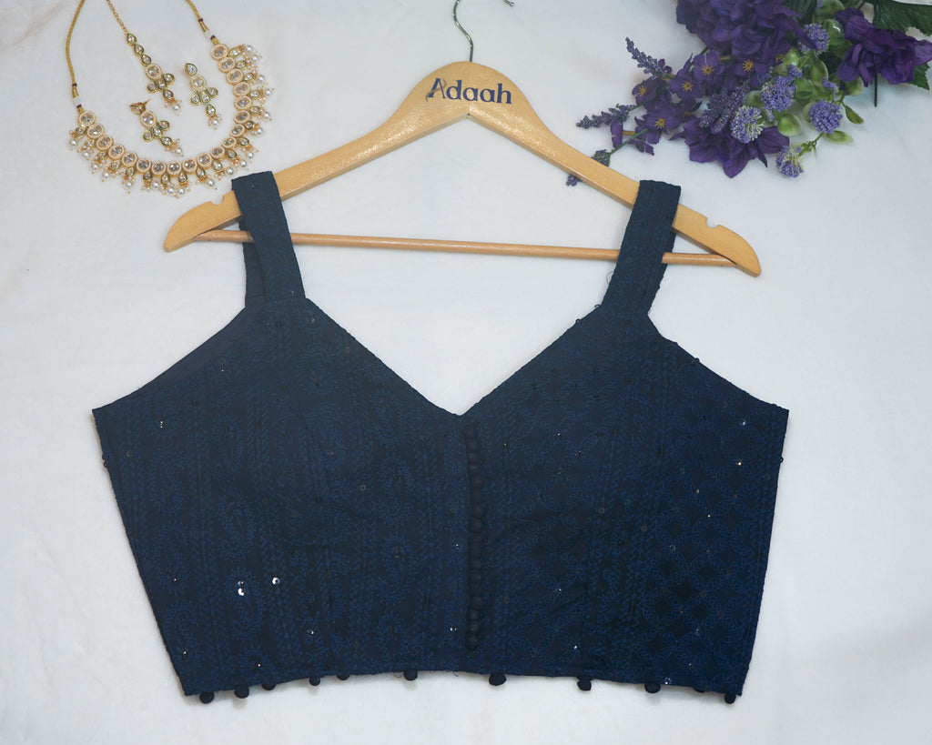 Lucknowi Embroidered Blouse