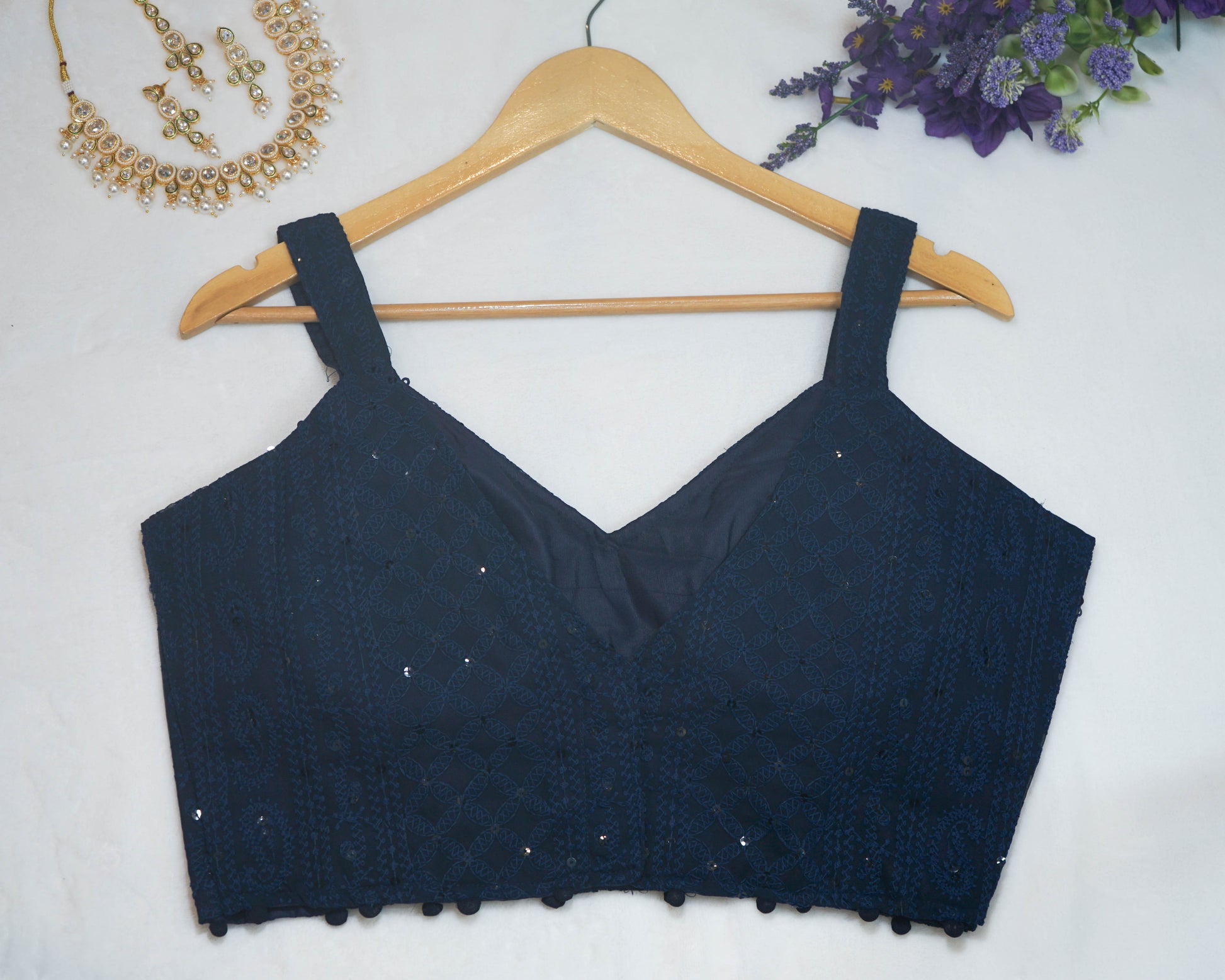 Lucknowi Embroidered Blouse