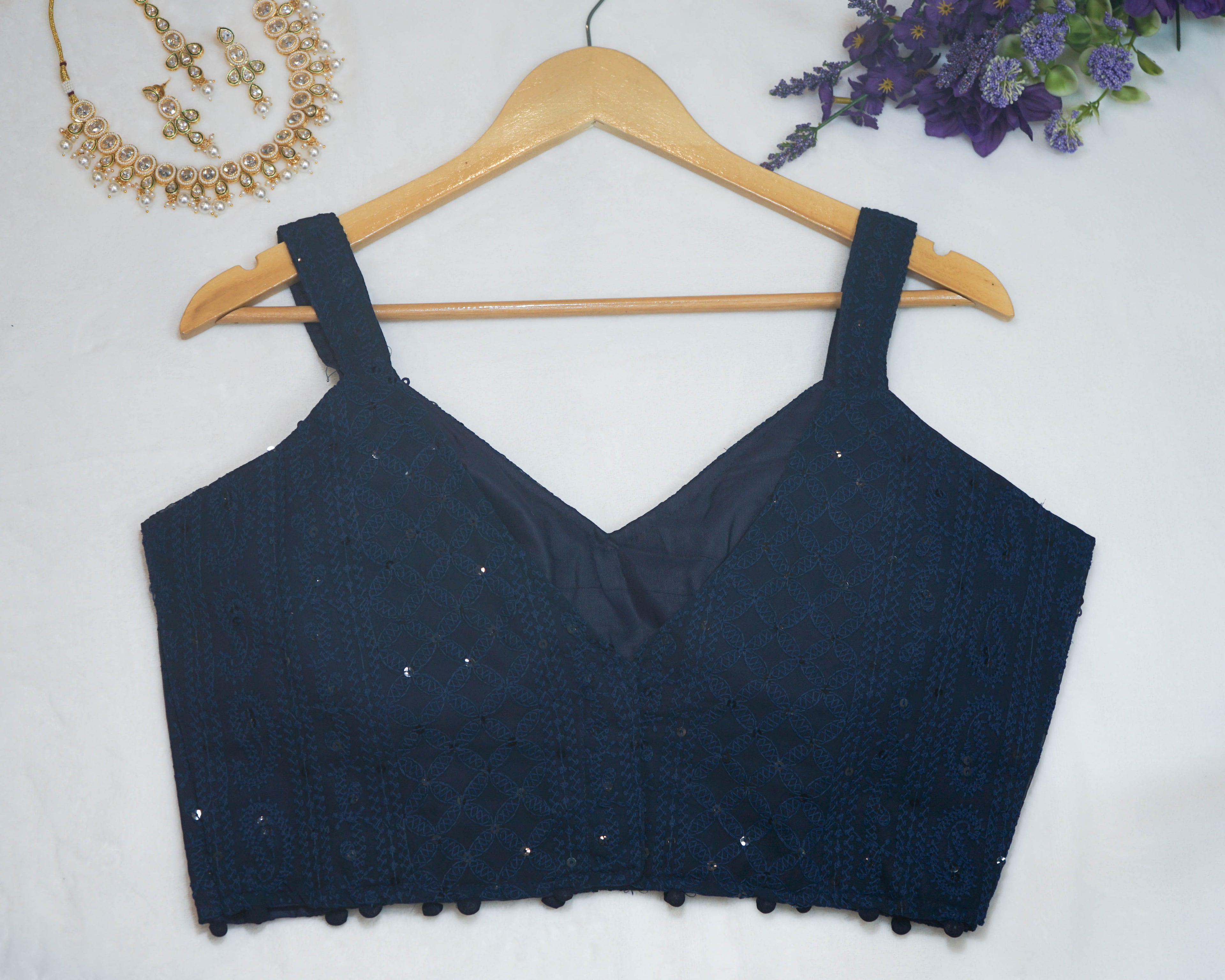 Lucknowi Embroidered Blouse