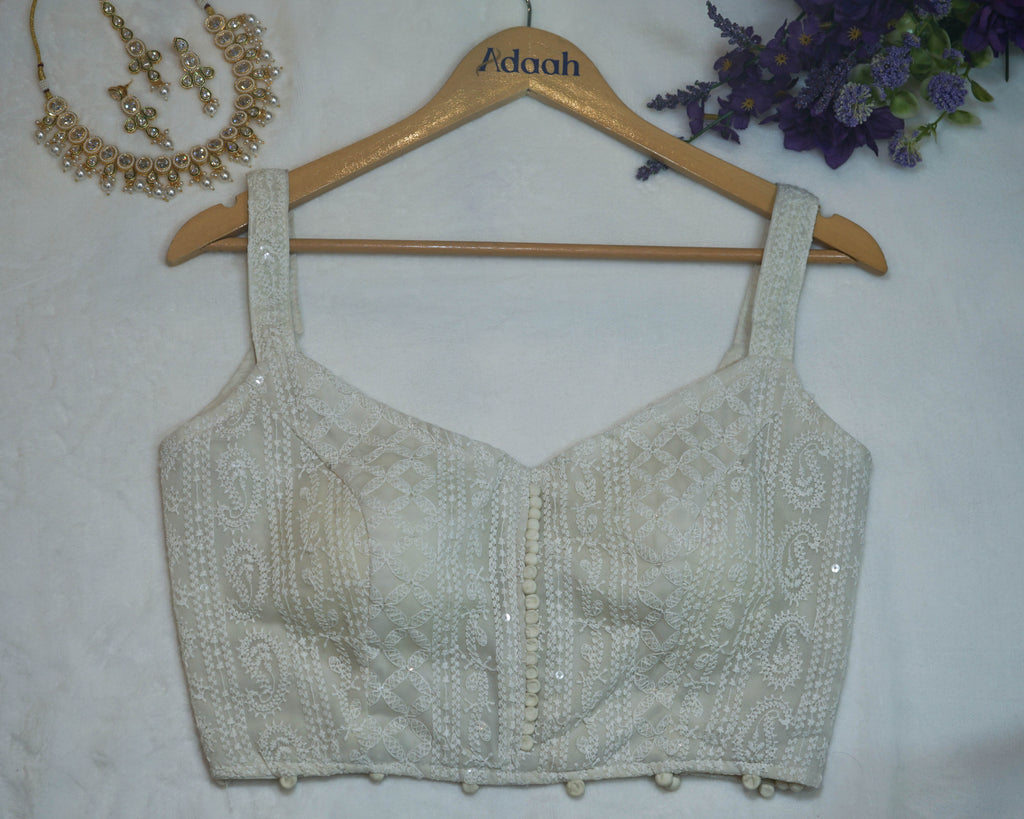 Lucknowi Embroidered Blouse