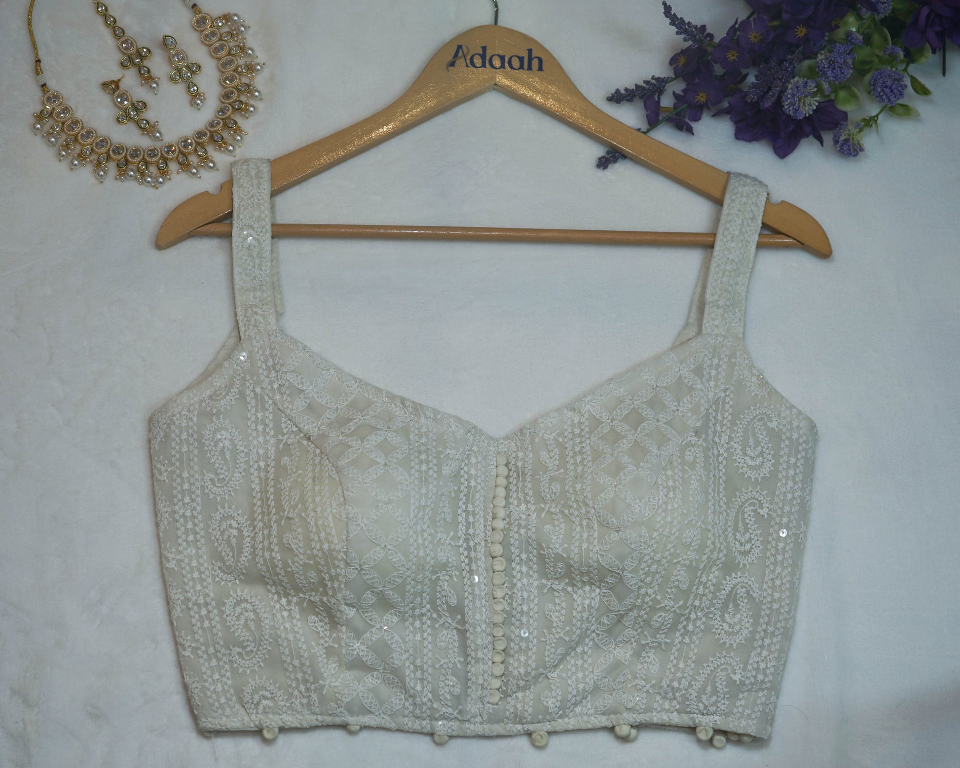 Lucknowi Embroidered Blouse