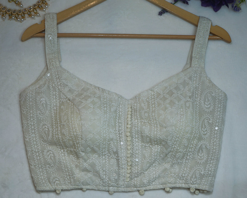 Lucknowi Embroidered Blouse
