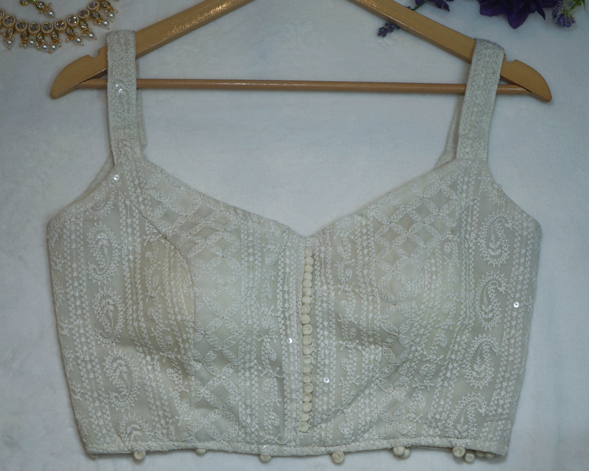 Lucknowi Embroidered Blouse