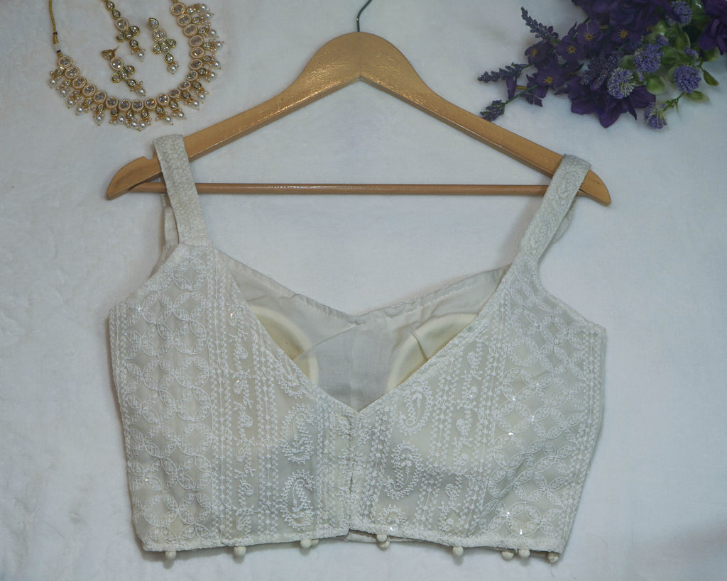 Lucknowi Embroidered Blouse