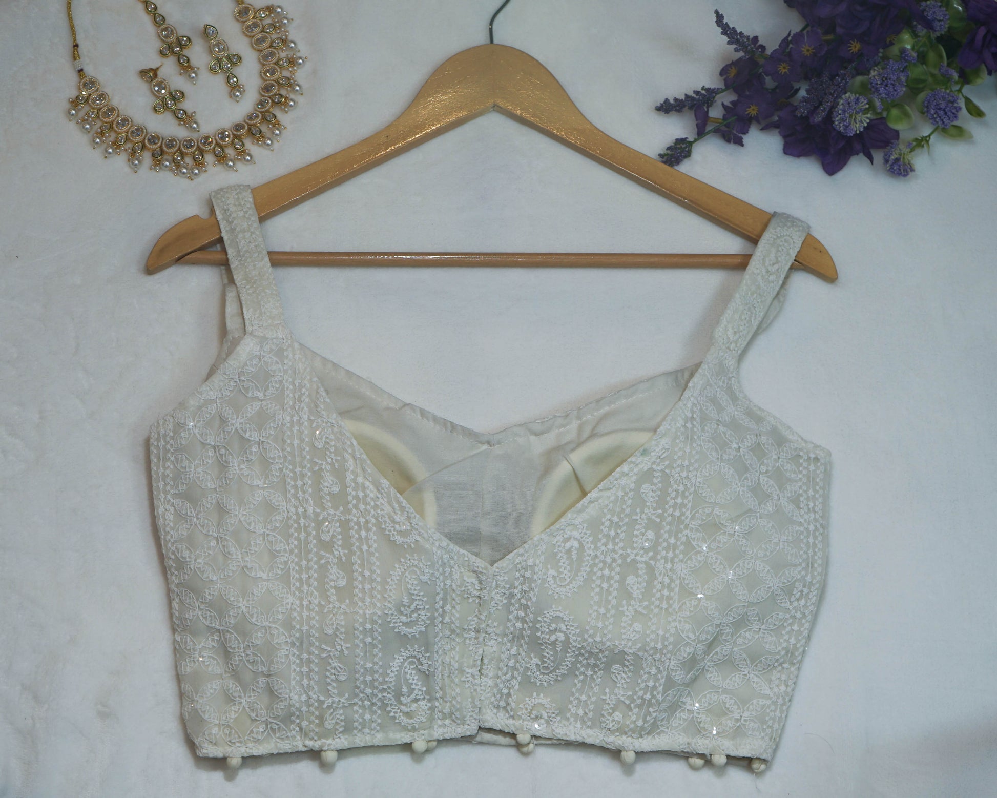 Lucknowi Embroidered Blouse