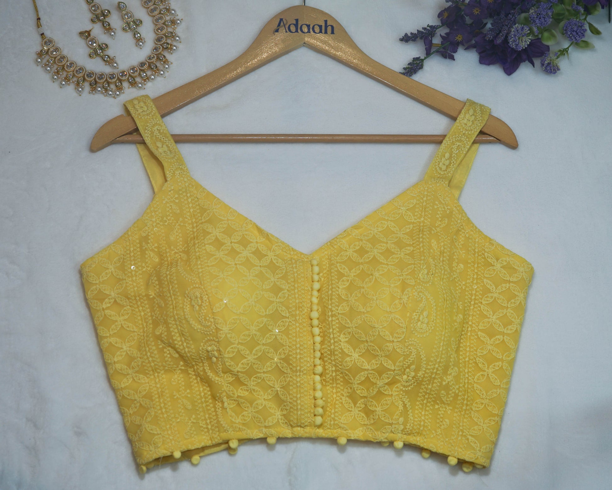 Lucknowi Embroidered Blouse