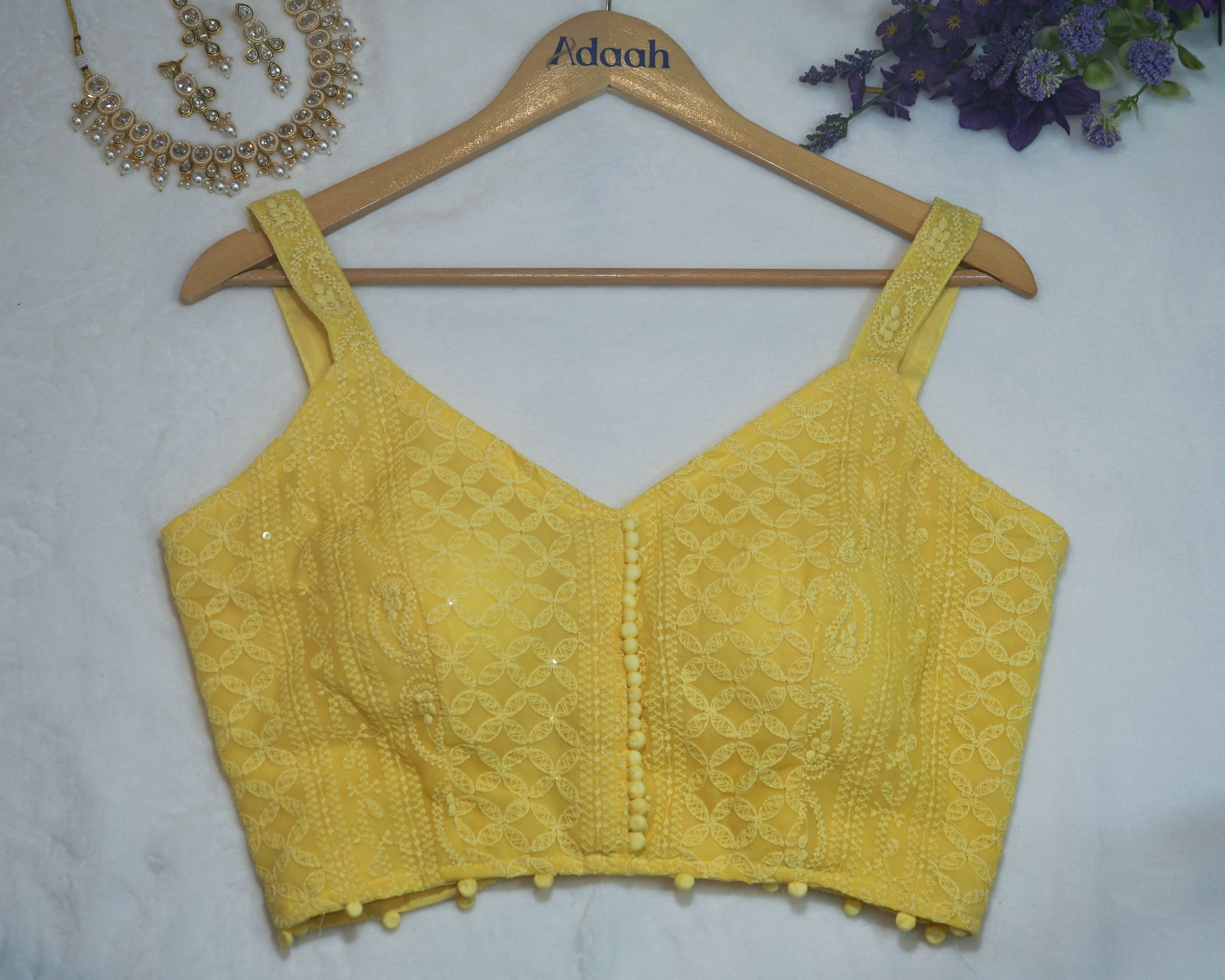 Lucknowi Embroidered Blouse
