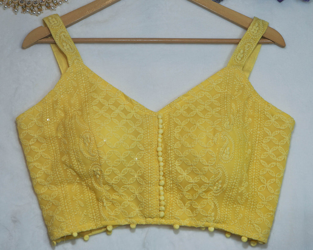 Lucknowi Embroidered Blouse