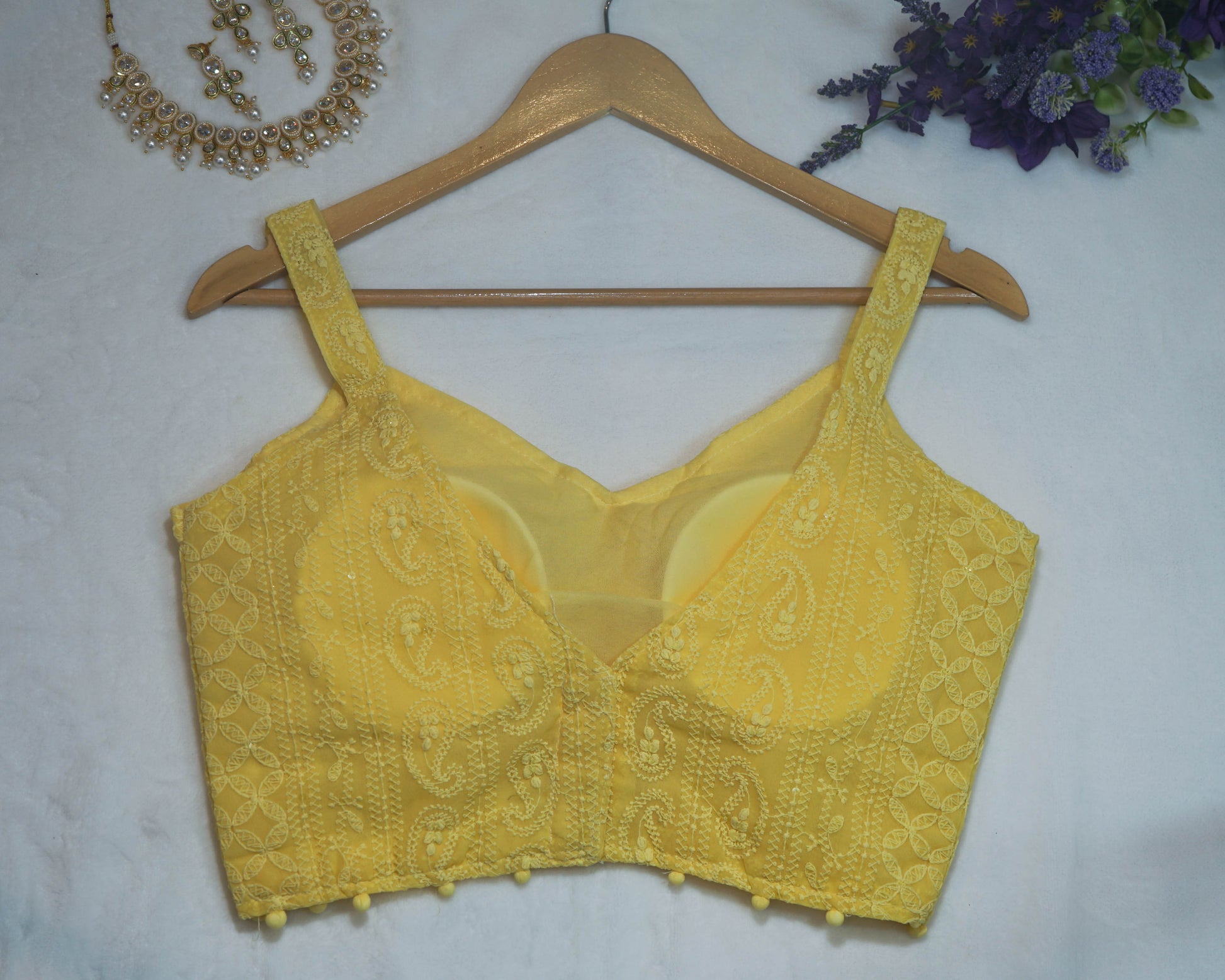 Lucknowi Embroidered Blouse