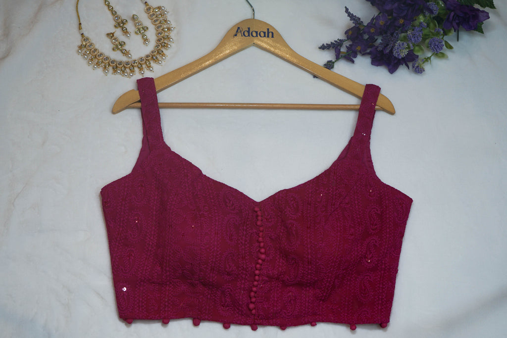 Lucknowi Embroidered Blouse