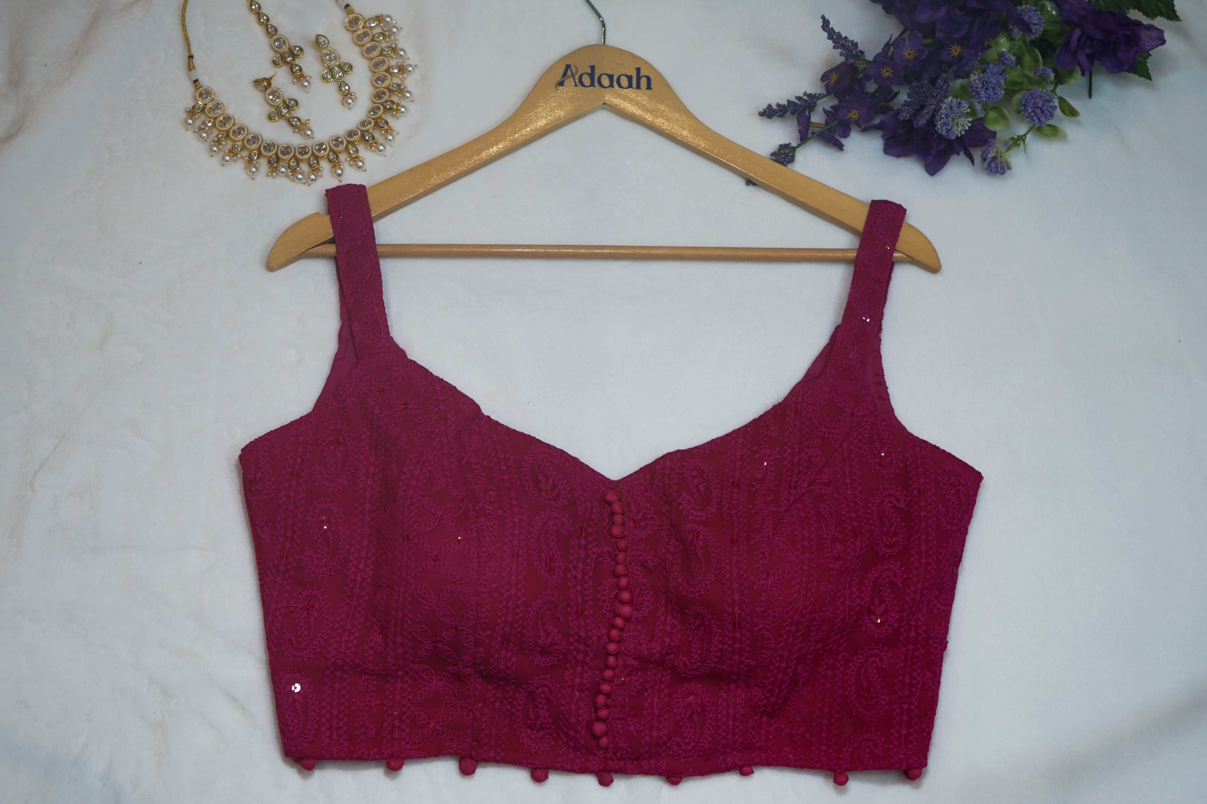 Lucknowi Embroidered Blouse