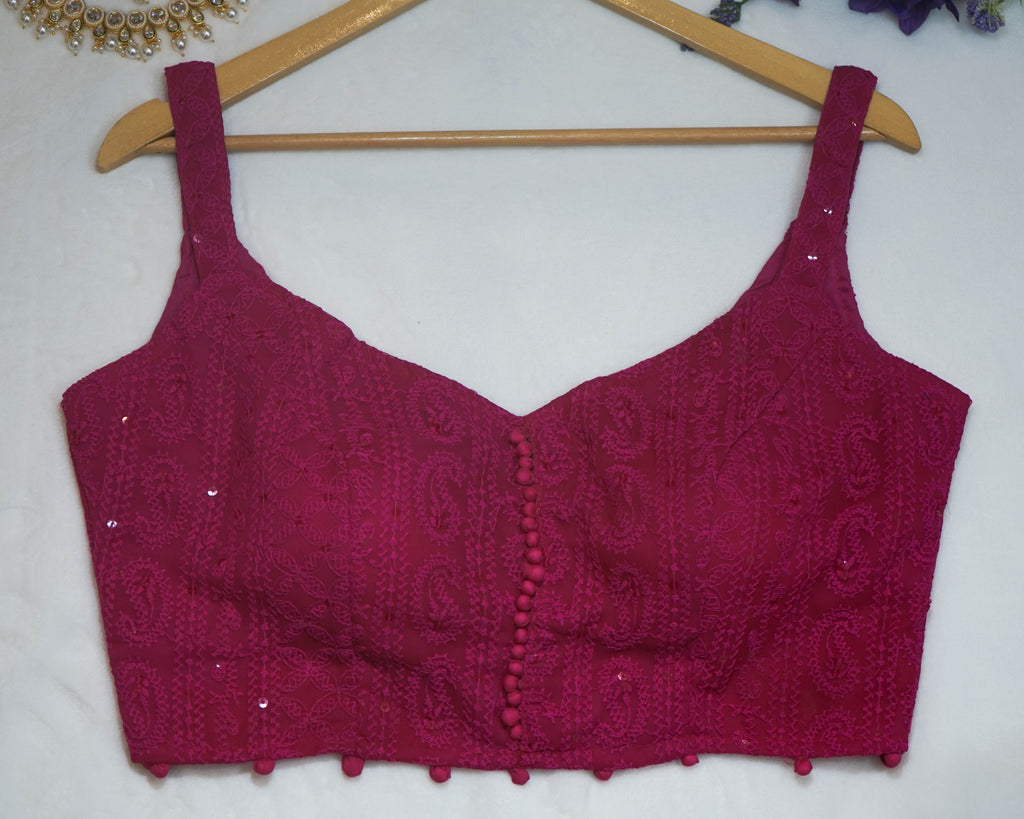 Lucknowi Embroidered Blouse