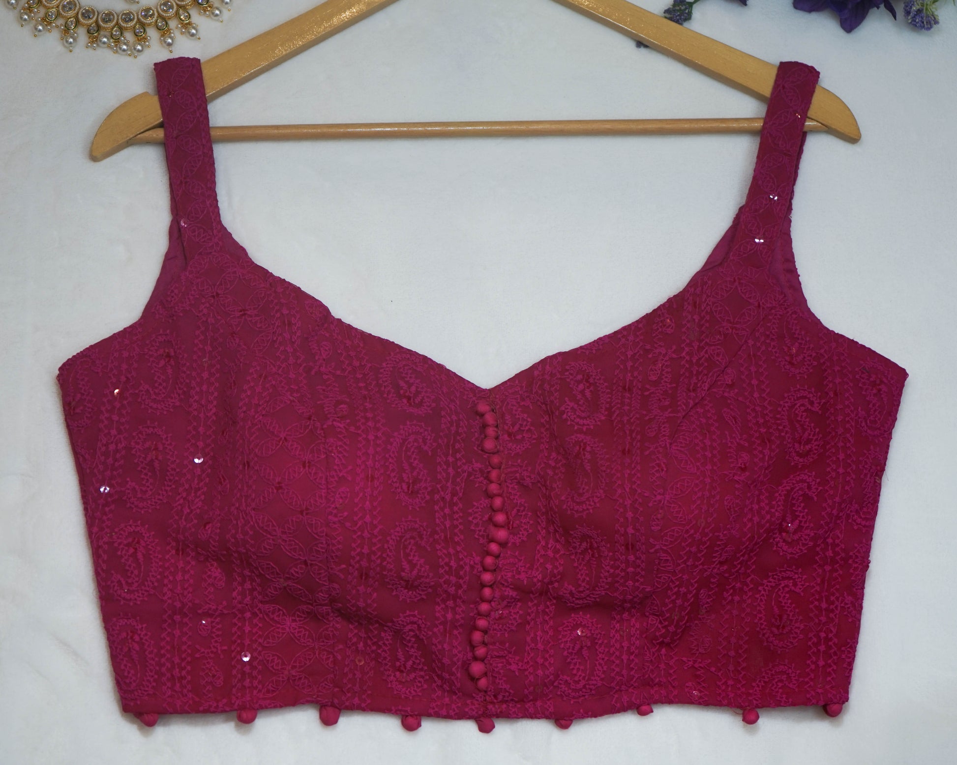 Lucknowi Embroidered Blouse